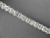 ESTATE WIDE 8.37CT DIAMOND 14KT WHITE GOLD CLASSIC PRINCESS CUT TENNIS BRACELET