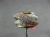 WIDE 1.54CT WHITE & PINK DIAMOND 18K WHITE & ROSE GOLD CRISS CROSS INFINITY RING
