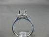 ESTATE .29CT DIAMOND 18KT WHITE GOLD 3D SEMI ETERNITY SEMI MOUNT ENGAGEMENT RING