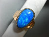 ESTATE LARGE .23CT CHOCOLATE FANCY DIAMOND & AAA OVAL 14K WHITE GOLD HALO RING