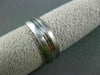 ESTATE WIDE 14KT WHITE GOLD SOLID MATTE & SHINY LOOK MENS WEDDING RING #1321