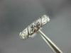 ANTIQUE .35CT DIAMOND 14K WHITE GOLD 3D FILIGREE ETERNITY ANNIVERSARY RING #1190