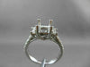 ESTATE WIDE .67CT DIAMOND 14K WHITE GOLD SEMI MOUNT LUCIDA ENGAGEMENT RING 16735