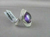 ESTATE WIDE 27MM 18KT WHITE 19.44CT AAA AMETHYST & DIAMONDS GOLD RING