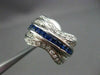 ESTATE WIDE 1.15CT DIAMOND & AAA SAPPHIRE 14KT WHITE GOLD INFINITY RING STUNNING