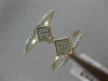 ESTATE WIDE .32CT DIAMOND 14K ROSE GOLD 3D DOUBLE ROW GRADUATING SQUARE FUN RING