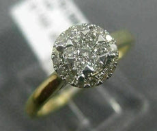 ESTATE .26CT DIAMOND 14KT YELLOW GOLD CLUSTER FILIGREE HALO FRIENDSHIP LOVE RING