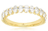 1.45CT DIAMOND 14KT YELLOW GOLD OVAL SHARED PRONG SEMI ETERNITY ANNIVERSARY RING
