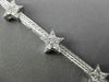 ESTATE WIDE 1.25CT DIAMOND 14KT WHITE GOLD STAR FILIGREE BRACELET BEAUTIFUL!!