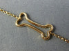 ESTATE .12CT PINK DIAMOND 18KT ROSE GOLD 3D CLASSIC LUCKY DOG BONE FUN BRACELET