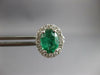 LARGE 2.43CT DIAMOND & AAA COLUMBIAN EMERALD 18KT WHITE GOLD OVAL STUD EARRINGS