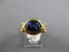 2.12CT DIAMOND & AAA IOLITE 14KT YELLOW GOLD 3D OVAL SEMI BEZEL ENGAGEMENT RING
