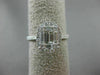 ESTATE LARGE .69CT ROUND & BAGUETTE DIAMOND 18KT WHITE GOLD OVAL ENGAGMENT RING