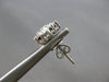 ESTATE .40CT DIAMOND 14KT WHITE GOLD 3D CLASSIC CLUSTER SNOWFLAKE STUD EARRINGS