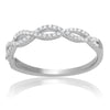 ESTATE .18CT DIAMOND 14KT WHITE GOLD CLASSIC INFINITY WEDDING ANNIVERSARY RING