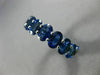 ESTATE LARGE 12.45CT AAA OVAL SAPPHIRE 14K WHITE GOLD ETERNITY ANNIVERSARY RING