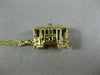 ANTIQUE 14KT YELLOW GOLD 3D CLASSIC SAN FRANCISCO TROLLEY CAR PENDANT #26312