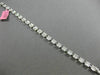 ESTATE 4.04CT ROUND & BAGUETTE DIAMOND 18KT WHITE GOLD 3D SQUARE TENNIS BRACELET