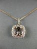 1.58CT DIAMOND & AAA MORGANITE 14KT ROSE GOLD 3D HALO FILIGREE MILGRAIN PENDANT