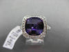 ESTATE LARGE 4.52CTW DIAMOND & AAA AMETHYST 14KT WHITE 3D FILIGREE COCKTAIL RING