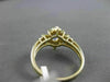 ESTATE 1.12CT DIAMOND & AAA TANZANITE 14KT YELLOW GOLD SOLITAIRE CLUSTER RING