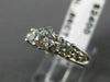 ESTATE WIDE .86CT ROUND DIAMOND 14KT WHITE GOLD 3 STONE ENGAGEMENT RING #22944