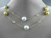 ESTATE LONG AAA TOPAZ & SOUTH SEA PEARL 14KT YELLOW GOLD BY THE YARD NECKLACE