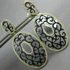 ESTATE EXTRA LARGE 1.20CT DIAMOND 14KT TWO TONE GOLD FILIGREE HANGING EARRINGS