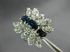LARGE 1.86CT DIAMOND & AAA SAPPHIRE 14K WHITE GOLD BUTTERFLY FLOWER RING #26653