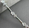 ESTATE 1.53CTW DIAMOND 18KT WHITE GOLD BEZEL LINK TENNIS BRACELET STUNNING #1470