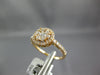 ESTATE .54CT DIAMOND 18KT ROSE GOLD CLUSTER ROUND HALO FILIGREE FRIENDSHIP RING
