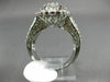 ESTATE LARGE 1.50CT DIAMOND 14KT WHITE GOLD 3D FILIGREE MARQUISE CLUSTER RING FG