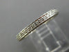 ESTATE 1.20CT DIAMOND 18KT WHITE GOLD MILGRAIN ETERNITY ANNIVERSARY RING #26250