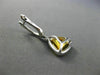 1.43CT WHITE & FANCY YELLOW DIAMOND 18KT GOLD TRILLION HALO HANGING EARRINGS