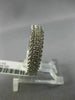 ESTATE WIDE 1.0CT DIAMOND 14KT WHITE GOLD 3D THREE ROW ETERNITY ANNIVERSARY RING