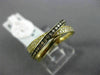 WIDE .45CT WHITE & CHOCOLATE FANCY DIAMOND 14K YELLOW GOLD CRISS CROSS LOVE RING