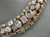 ESTATE EXTRA LARGE GIA 46.27CT PINK DIAMOND 18KT ROSE GOLD 3D ETERNITY NECKLACE