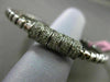 ESTATE 1.20CT DIAMOND 14K WHITE GOLD 3D MULTI ROW SWIRL FLEXIBLE BANGLE BRACELET