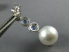 1.87CT DIAMOND & AAA SAPPHIRE & PEARL 18KT WHITE GOLD JOURNEY HANGING EARRINGS