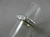 ESTATE 1.04CT DIAMOND 14KT Y&W GOLD PRINCESS CUT PYRAMID ANNIVERSARY RING #1187