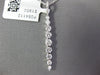 ESTATE .60CT DIAMOND 18KT WHITE GOLD 3D ROUND CLASSIC JOURNEY BAR PENDANT