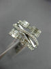 WIDE .69CT ROUND & BAGUETTE DIAMOND 14KT WHITE GOLD 3D SQUARE ANNIVERSARY RING