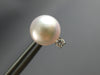 .09CT DIAMOND & AAA LIGHT PINK SOUTH SEA PEARL 14KT WHITE GOLD 3D STUD EARRINGS