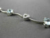 ESTATE 3.65CT DIAMOND & AAA AQUAMARINE 14KT WHITE GOLD MULTI HEART LOVE BRACELET