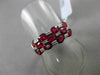 ESTATE WIDE 1.91CT DIAMOND & AAA RUBY 18KT TWO TONE GOLD ETOILE ANNIVERSAY RING