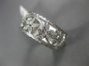 ANTIQUE .42CT DIAMOND 14KT WHITE GOLD 3D FLOWER FILIGREE ETERNITY RING #22243