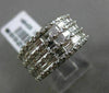 ESTATE WIDE 2.26CT DIAMOND 18KT WHITE GOLD 3D MULTI ROW WEDDING ANNIVERSARY RING