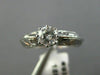 ANTIQUE .52CT OLD MINE DIAMOND 18KT WHITE GOLD 3D FILIGREE ENGAGEMENT RING #9318