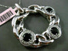 ESTATE LARGE .45CT DIAMOND & ONYX 14KT WHTIE GOLD 3D CIRCLE OF LIFE HALO PENDANT