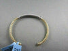 ESTATE FILIGREE 1.0CT MESH DIAMOND 14KT WHITE & YELLOW GOLD BANGLE BRACELET